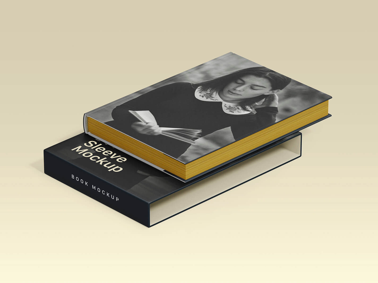 Free Softcover Book & Sleeve Mockup PSD Files