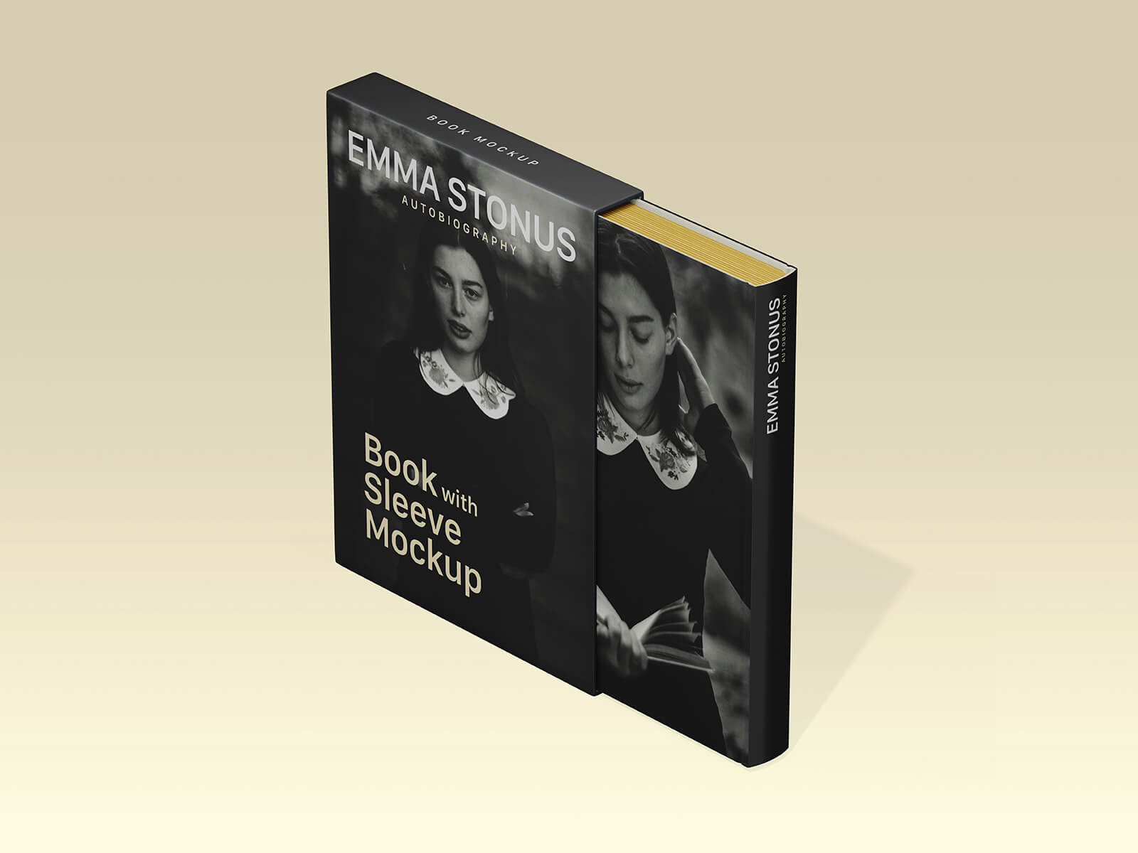 Free Softcover Book & Sleeve Mockup PSD Files