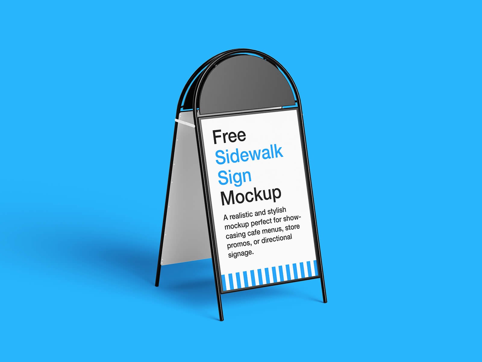 Free Stylish Sidewalk Sign Mockup PSD