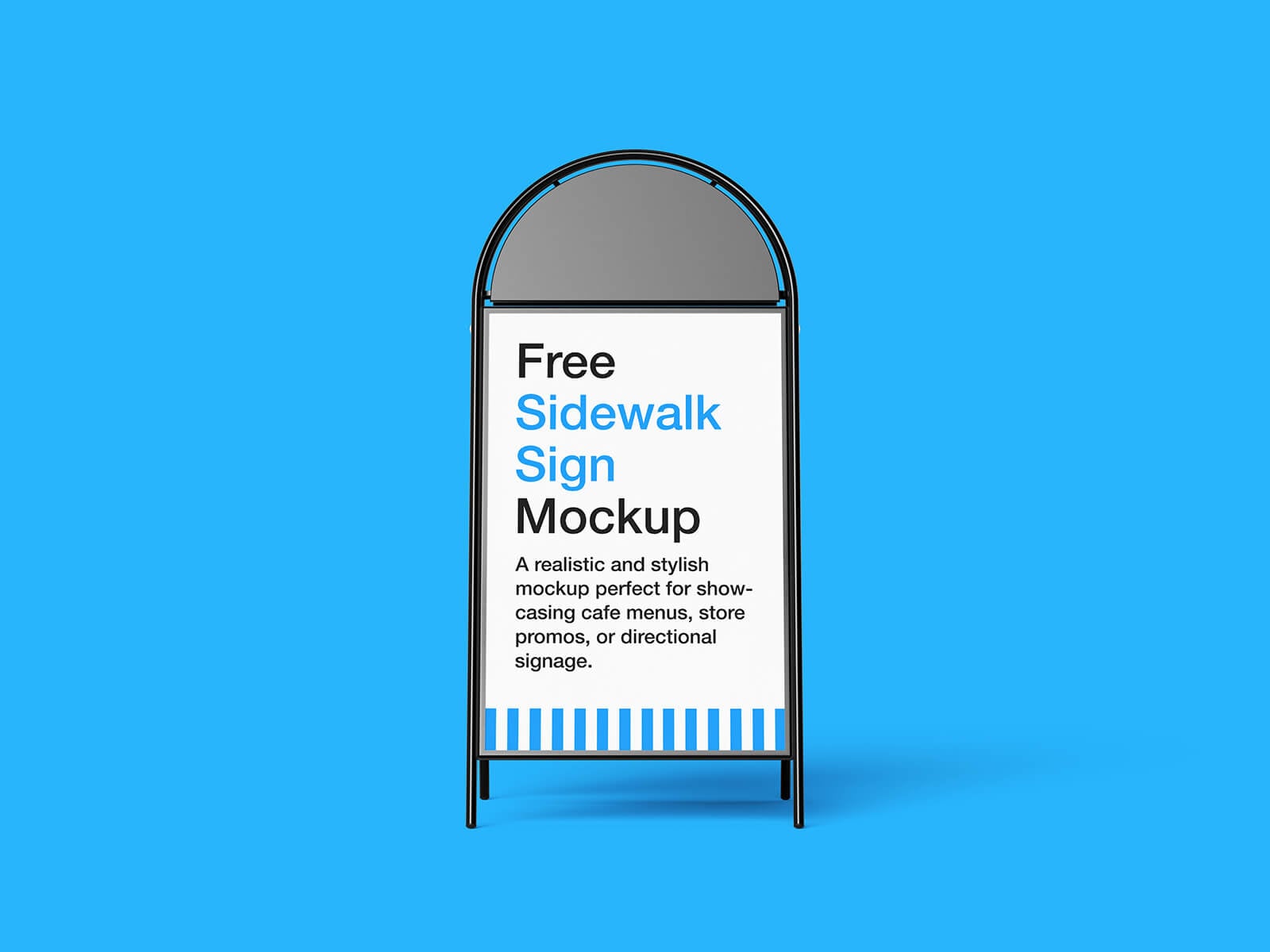 Free Stylish Sidewalk Sign Mockup PSD