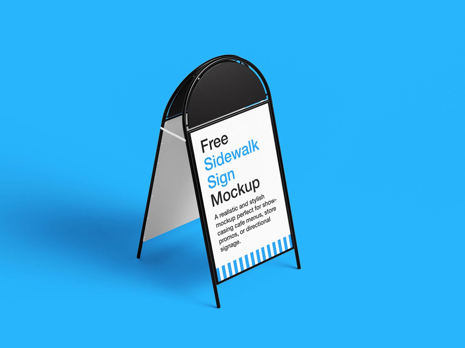 Free Stylish Sidewalk Sign Mockup PSD