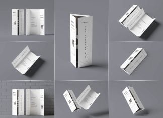Free Gate Fold Brochure Mockup PSD Files