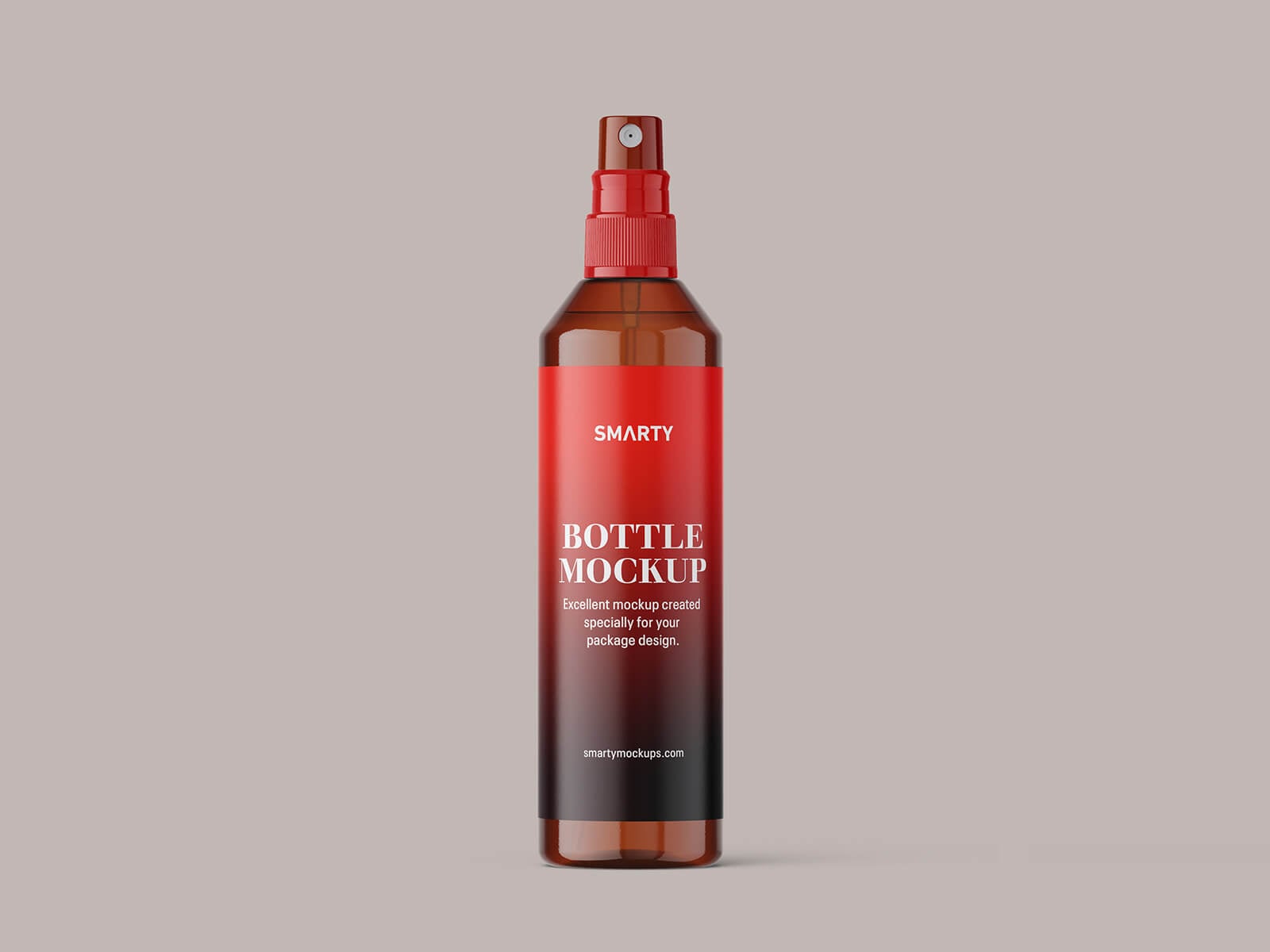 Free Customizable Amber Spray Bottle Mockup PSD
