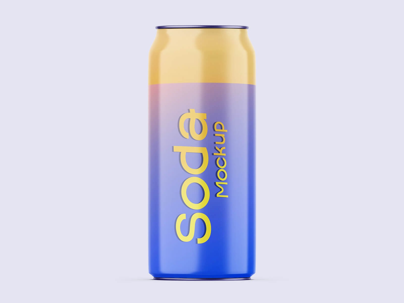 Free Glossy Energy Drink Soda Can Mockup PSD
