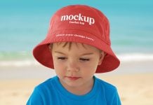 Free Kids Bucket Hat Mockup PSD