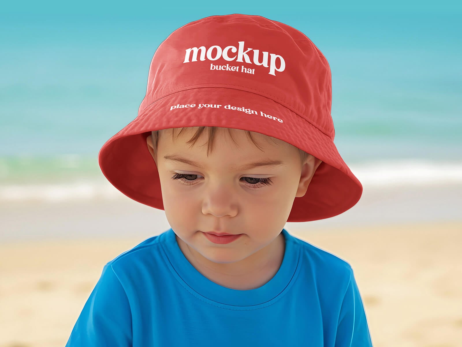 Free Kids Bucket Hat Mockup PSD