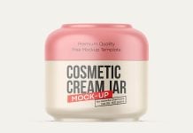 Free Premium Cosmetic Cream Jar Mockup PSD