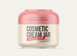 Free Premium Cosmetic Cream Jar Mockup PSD