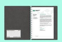 Free Spiral Notebook, Letterhead & Business Card Mockup PSD
