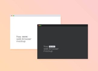 Free Black Web Browser Mockup
