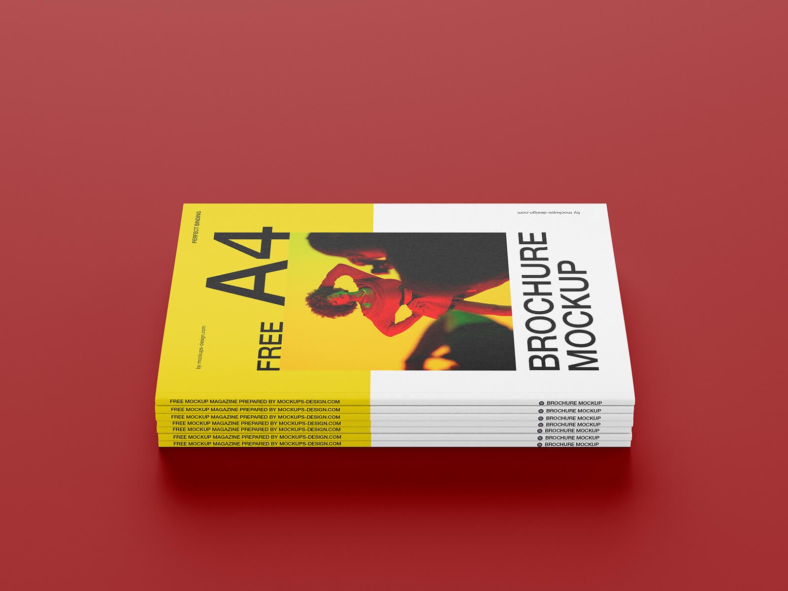Free A4 Magazine Multi-Page Brochure Mockup PSD Files