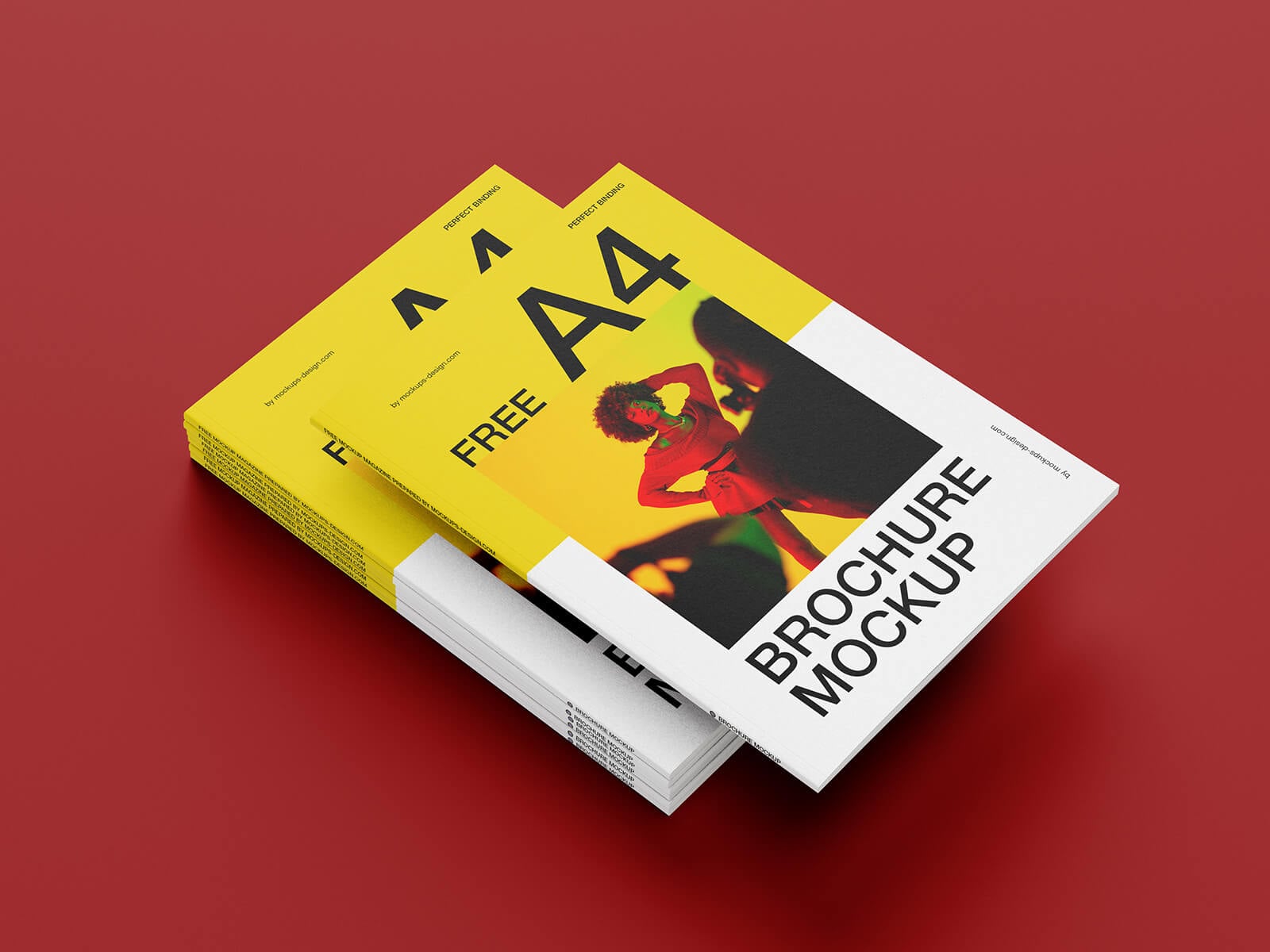 Free A4 Magazine Multi-Page Brochure Mockup PSD Files