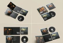 Free CD DVD Digipack Mockup PSD Files