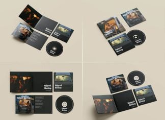 Free CD DVD Digipack Mockup PSD Files