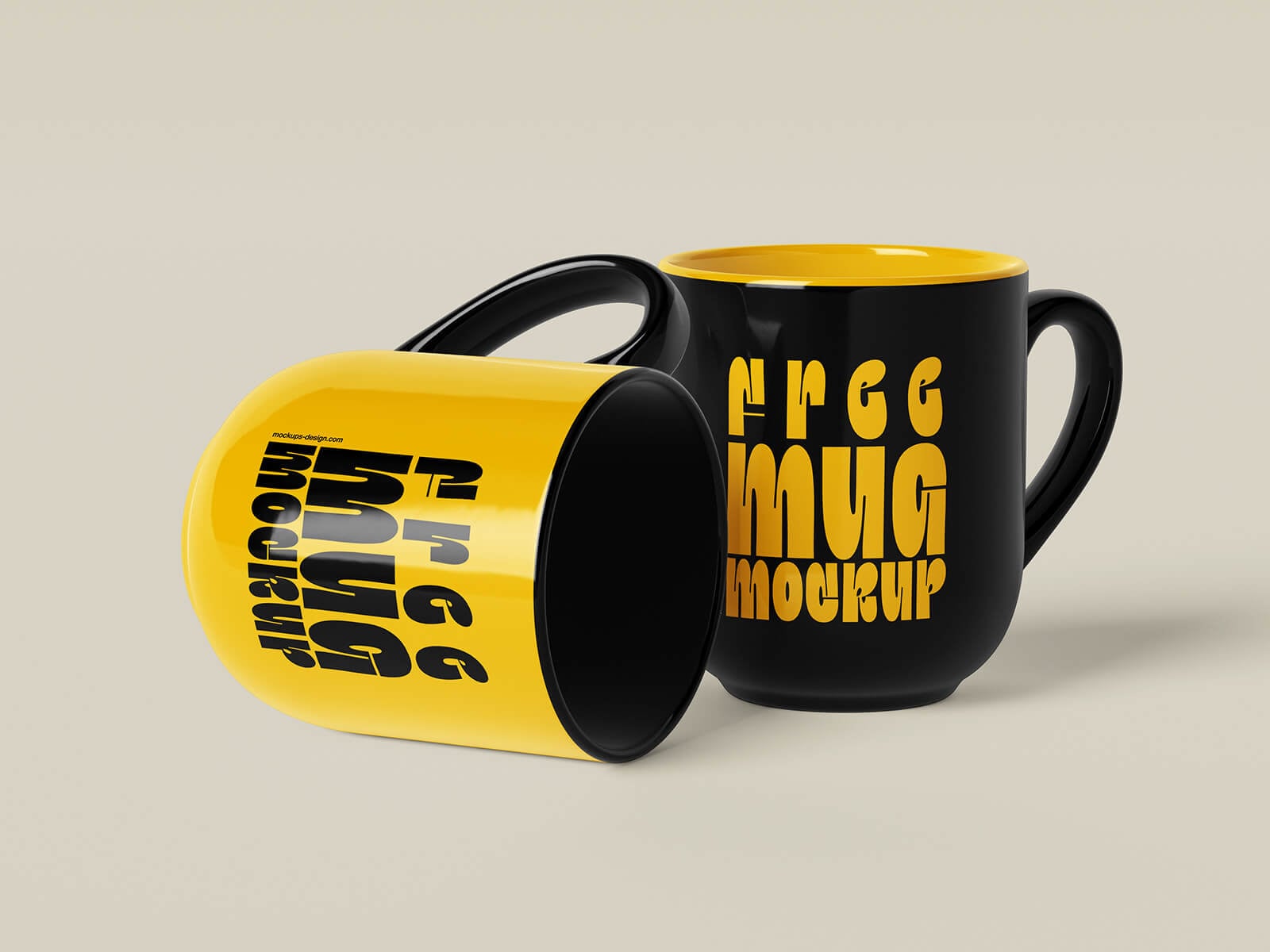 Free Glossy Mug Mockup PSD Files