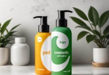 Free Cosmetic Pump Dispenser Product Bottle Mockup PSD
