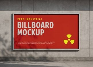 Free Factory / Industry Billboard Mockup PSD