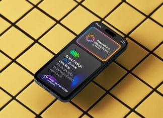 Free Perspective iPhone 17 Pro Max Mockup PSD