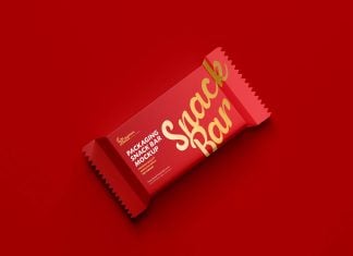Free Snack Bar Packaging Mockup PSD