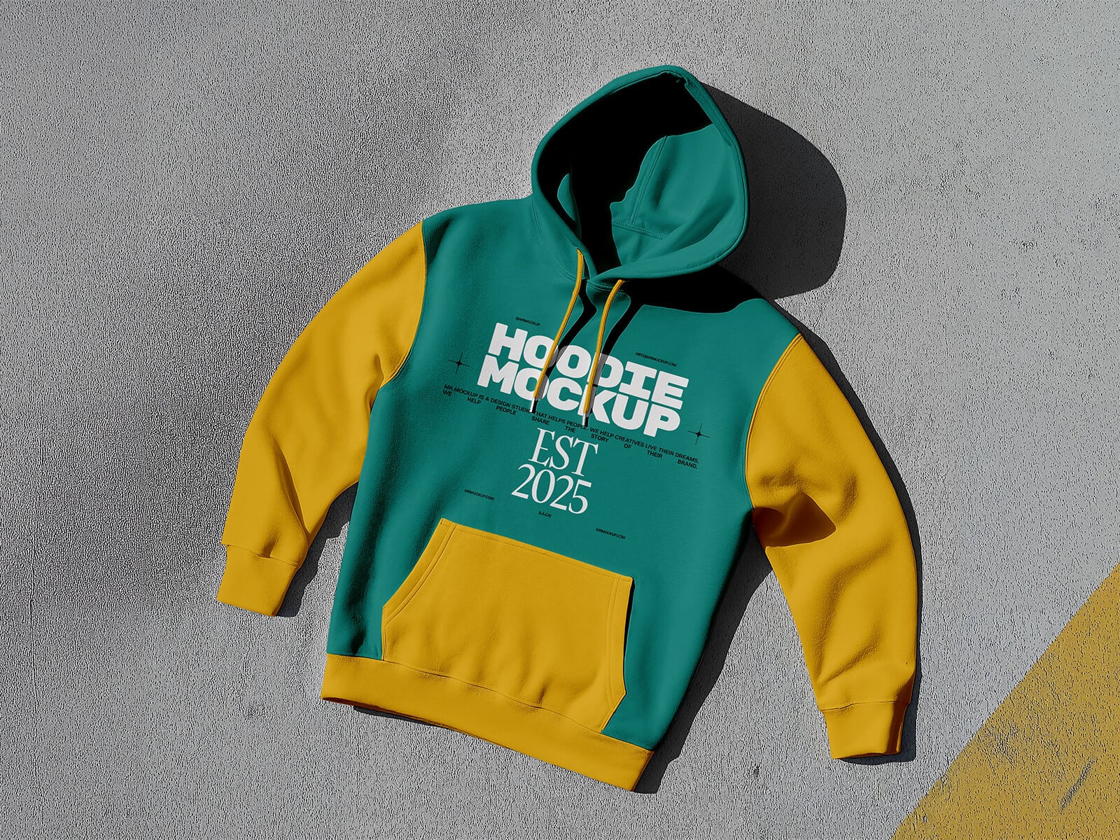 Free Top View Hoodie Mockup PSD