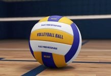 Free Volleyball Ball Mockup PSD
