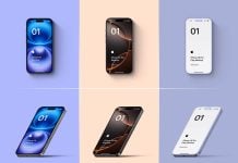 Free-iPhone-16-Pro-Clay-Mockup Set