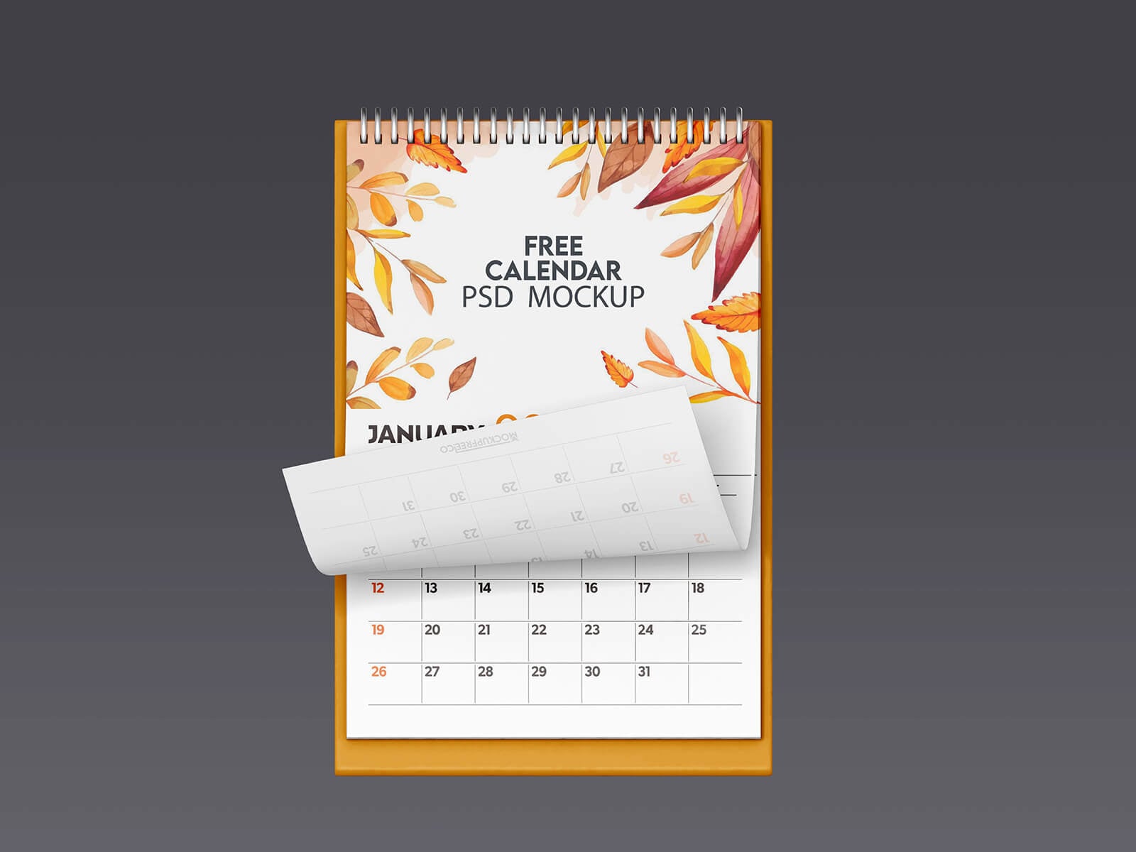 3 Free Premium Desk Calendar 2026 Mockup PSD Set