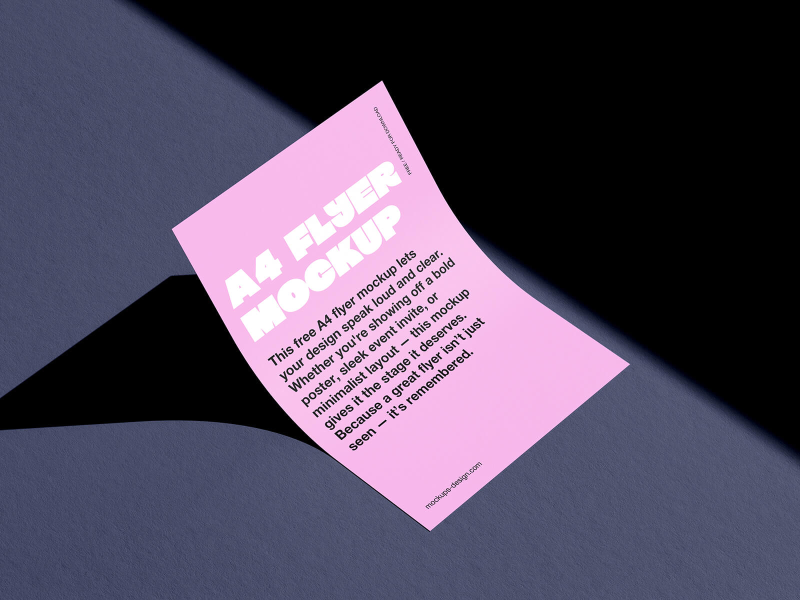 Free Minimal A4 Flyer Mockup PSD