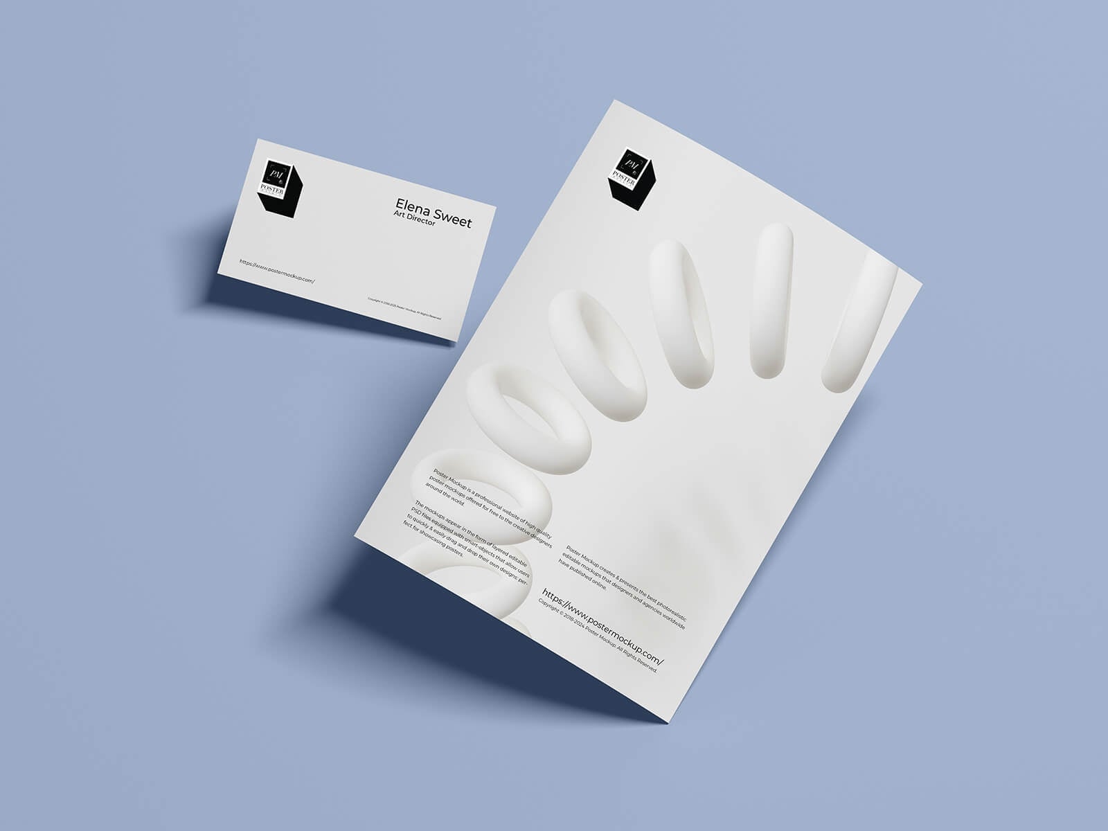 Free Business Card With Letterhead Mockup PSD