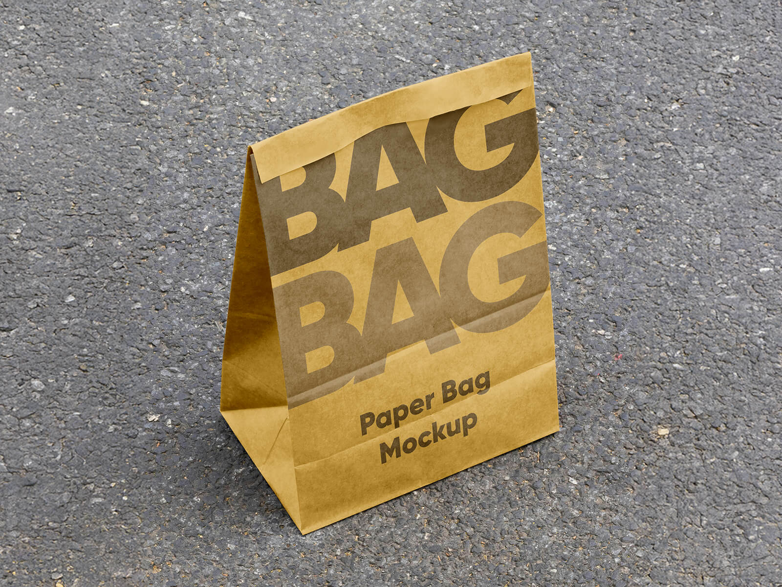 Free Disposable Takeaway Paper Bag Mockup PSD