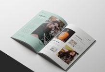 Free Minimal Open A4 Magazine Mockup PSD