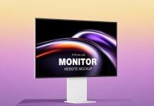 Free Premium Modern Monitor Mockup PSD