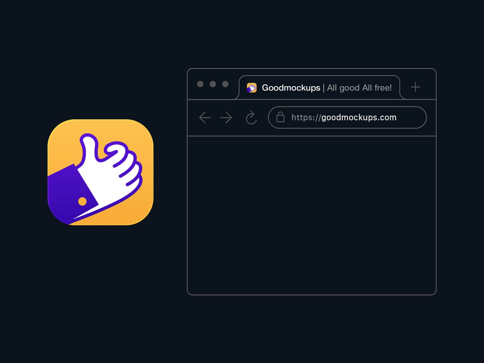 Free Wireframe Mini Browser Favicon Mockup PSD Set