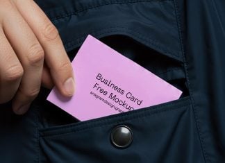 Free Business Card In Pocket Mockup PSD