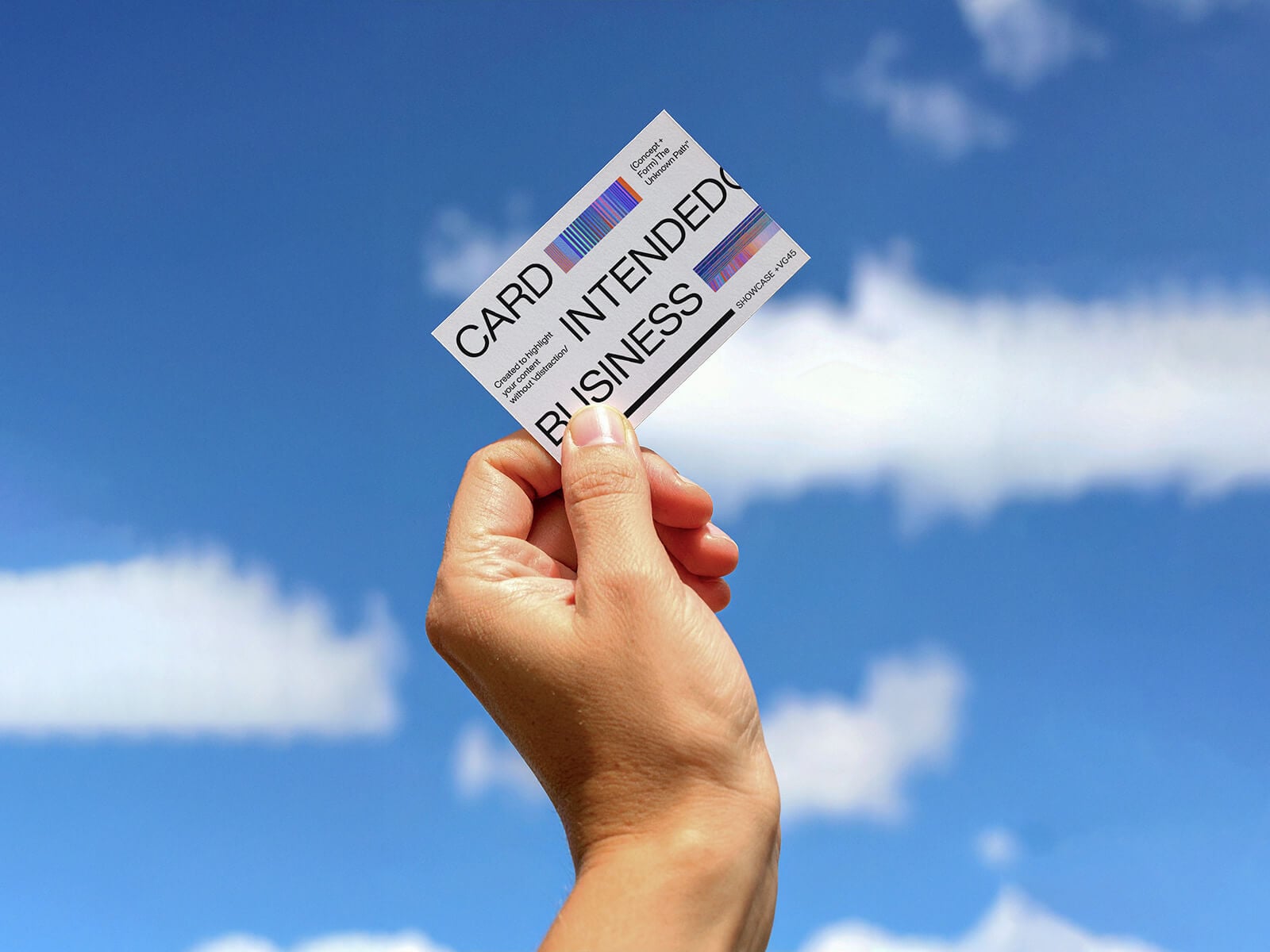 Free Hand-Holding Business Card Mockup PSD