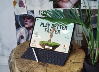 Free Wooden Log M4 iPad Pro Mockup PSD