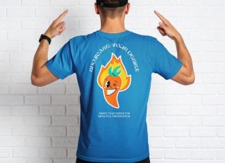 Free-Model-Showing-Backside-T-Shirt-Mockup-PSD