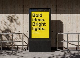 Free Modern Mupi Citylight Poster Mockup PSD Set