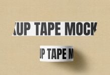 Free Paper Masking Tape Mockup PSD