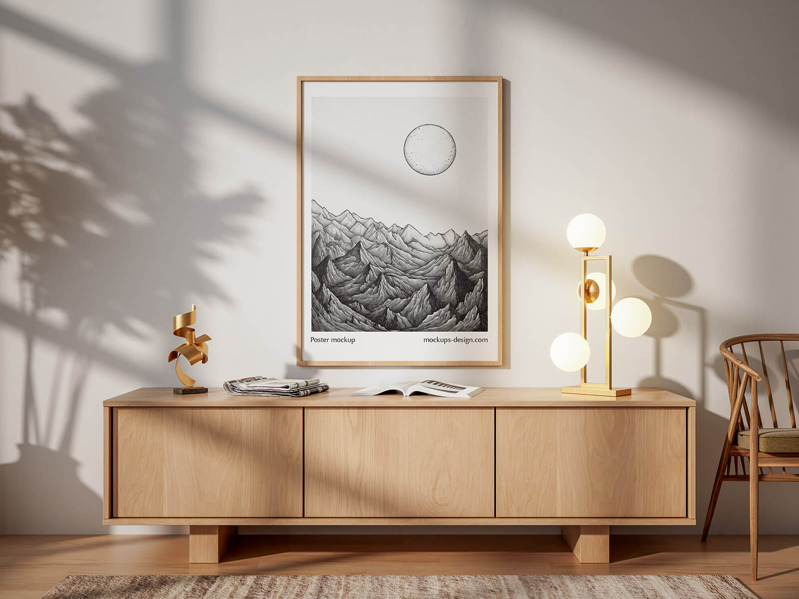 Free Photo Frame Poster Mockup PSD Set