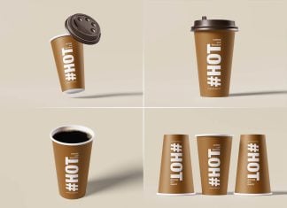 Free Premium Coffee Cup Mockup PSD