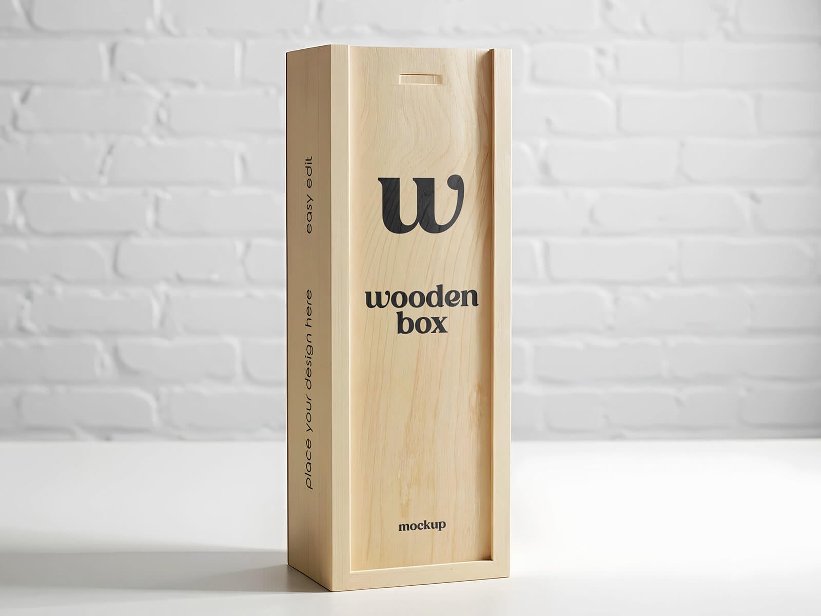 Free Wooden Product Box Mockup PSD