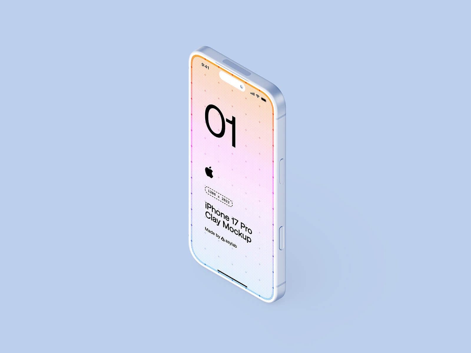 iphone 17 pro Isometric mockup psd