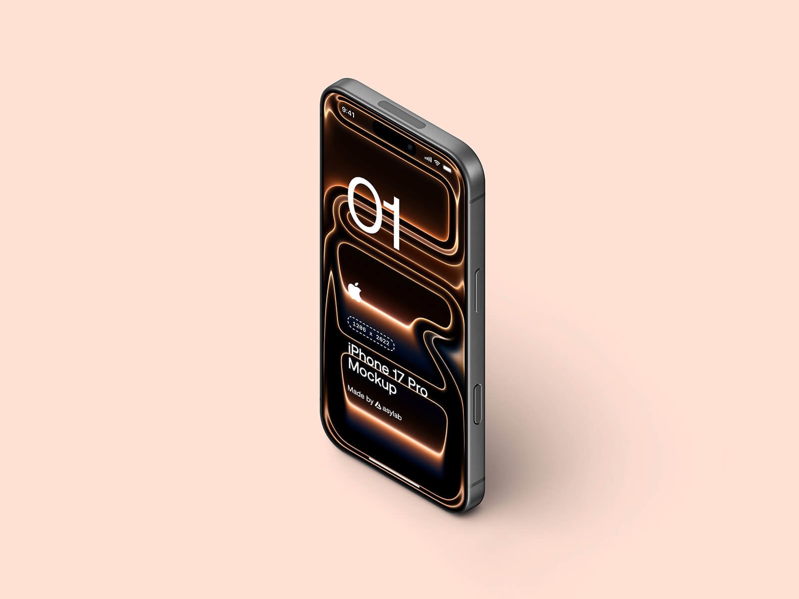 iphone 17 pro mockup Isometric