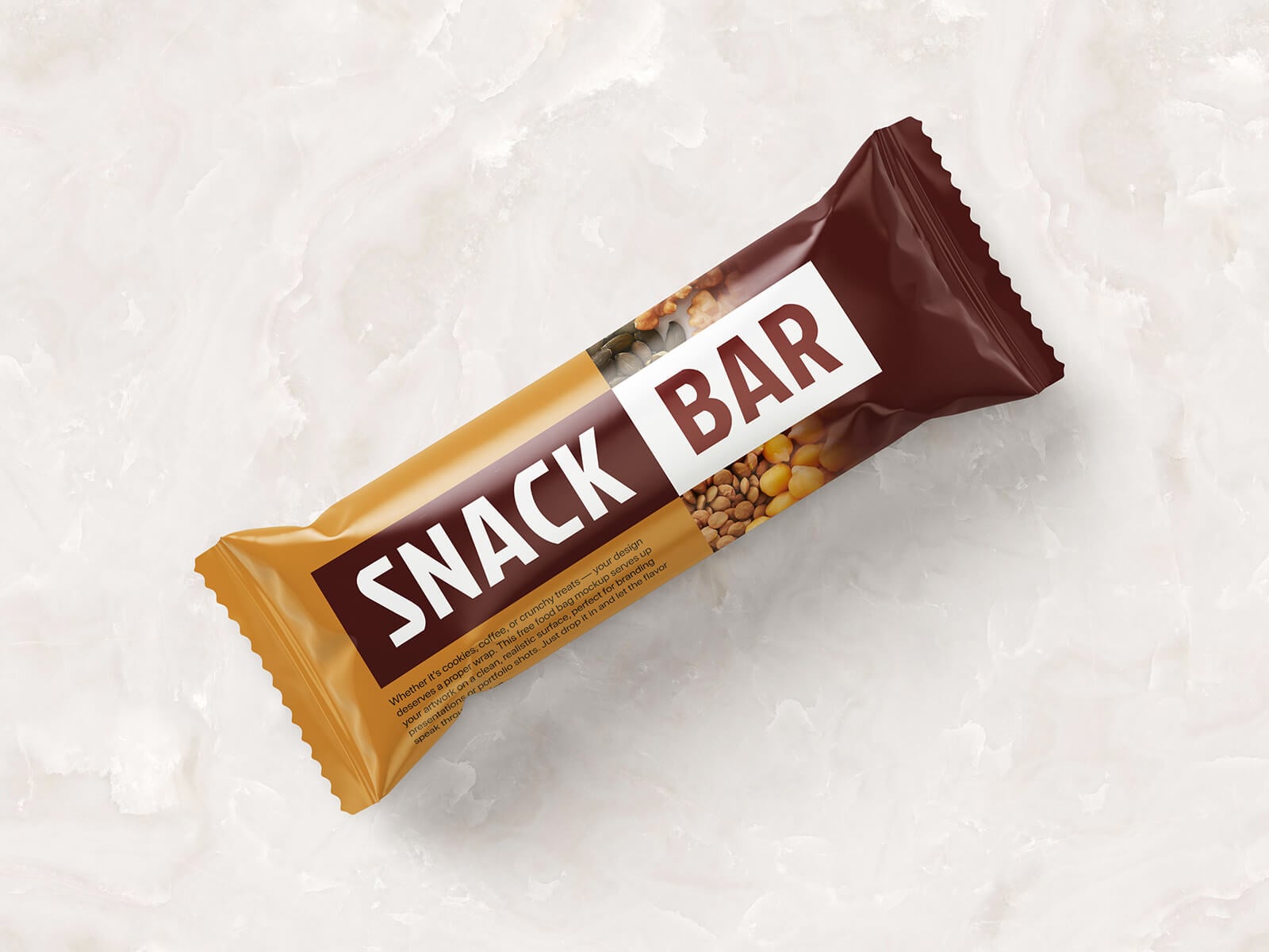 Free Premium Snack Bar Packaging Mockup PSD