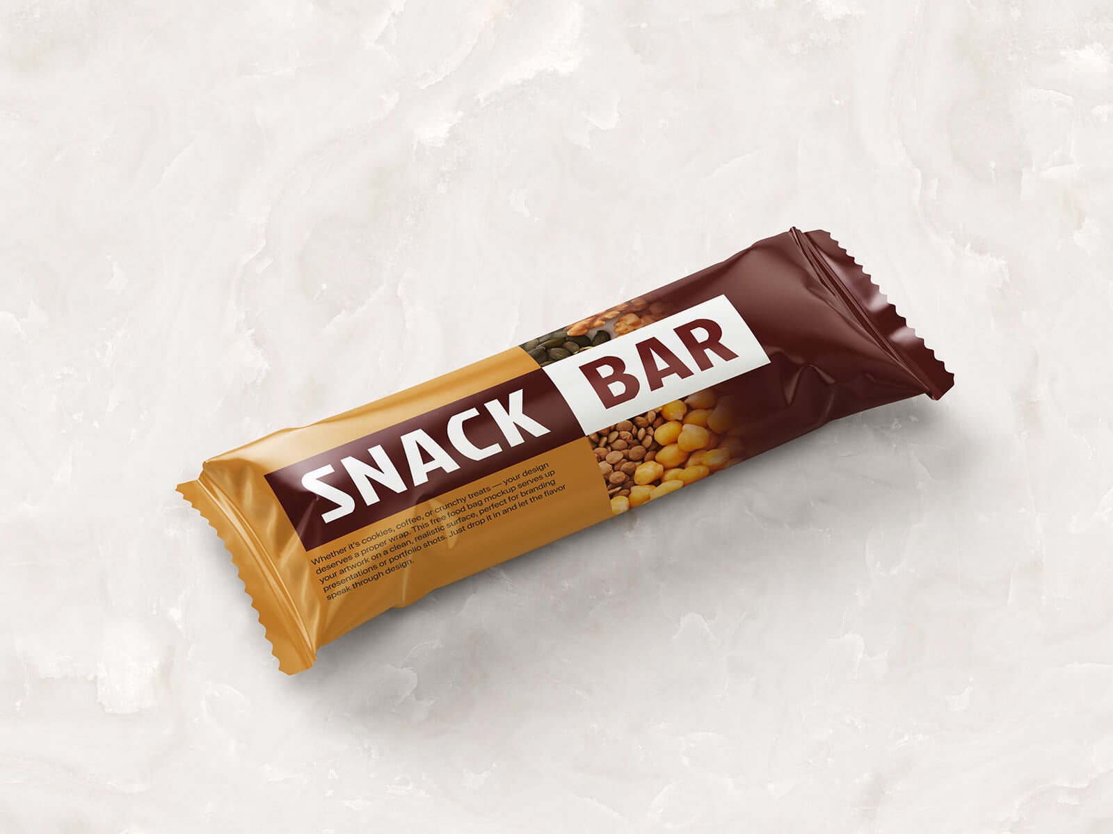 Free Premium Snack Bar Packaging Mockup PSD