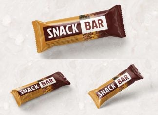 Free Premium Snack Bar Packaging Mockup PSD