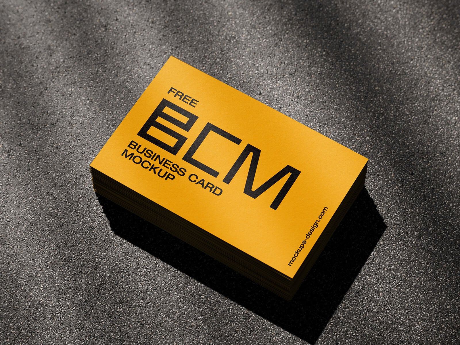 Free Outdoor Shadow Business Card Mockup PSD