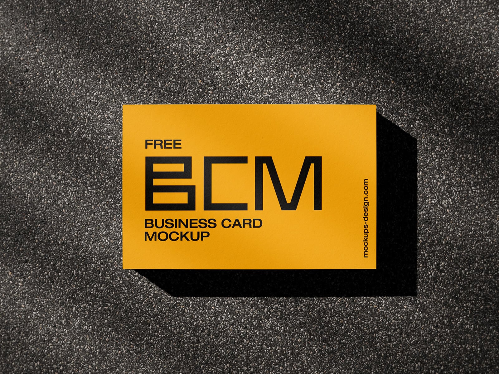 Free Outdoor Shadow Business Card Mockup PSD