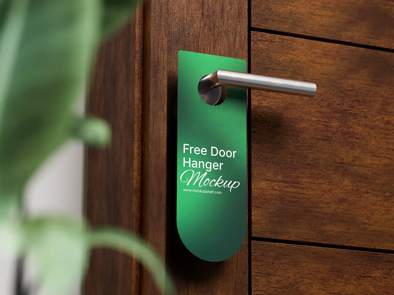 Free Hanging Door Tag Mockup PSD